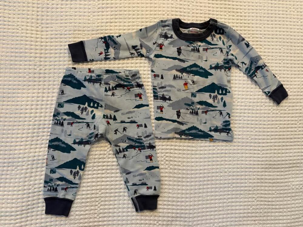 Hanna Andersson Winter Sports Hockey Ski 2-Piece Pajamas: 2T